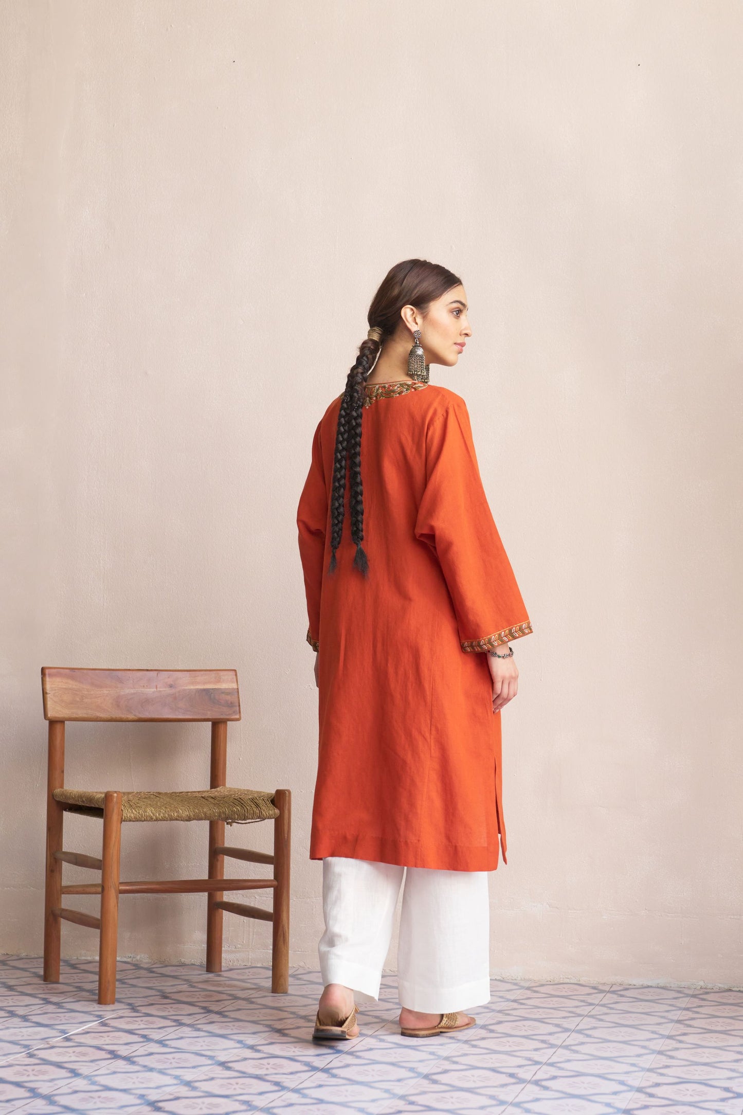 Linen Pheran/Rust