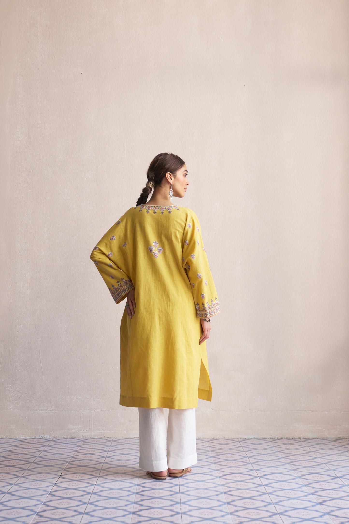 Linen Pheran/Lemon Drop
