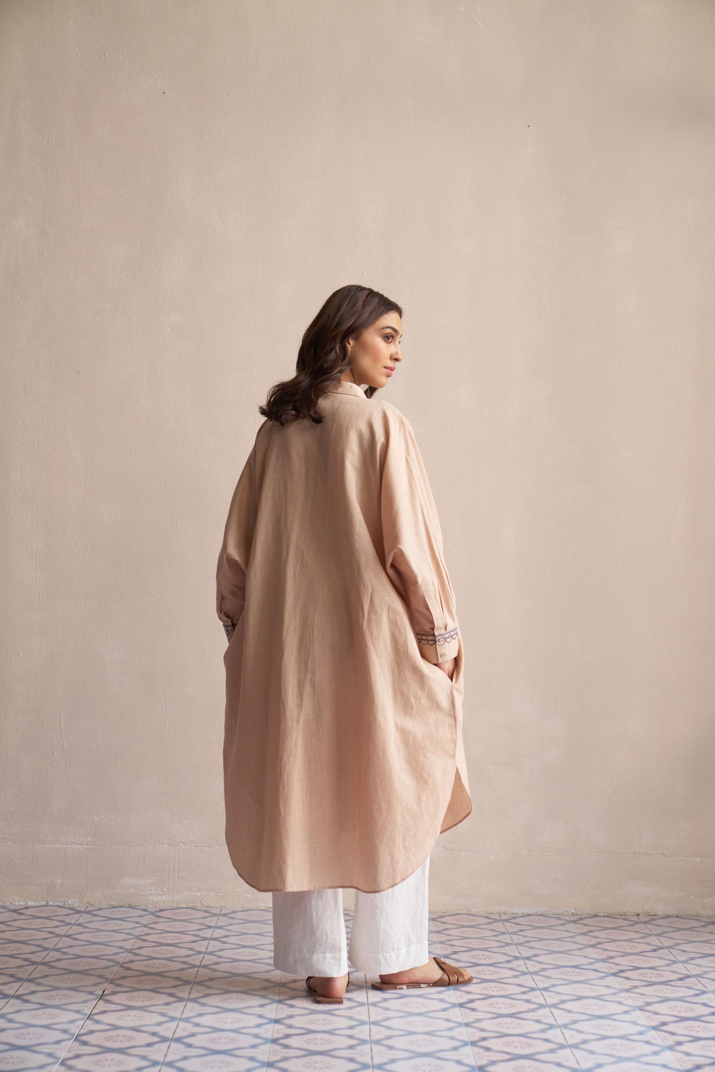 Linen Kaftan/Pink Tint