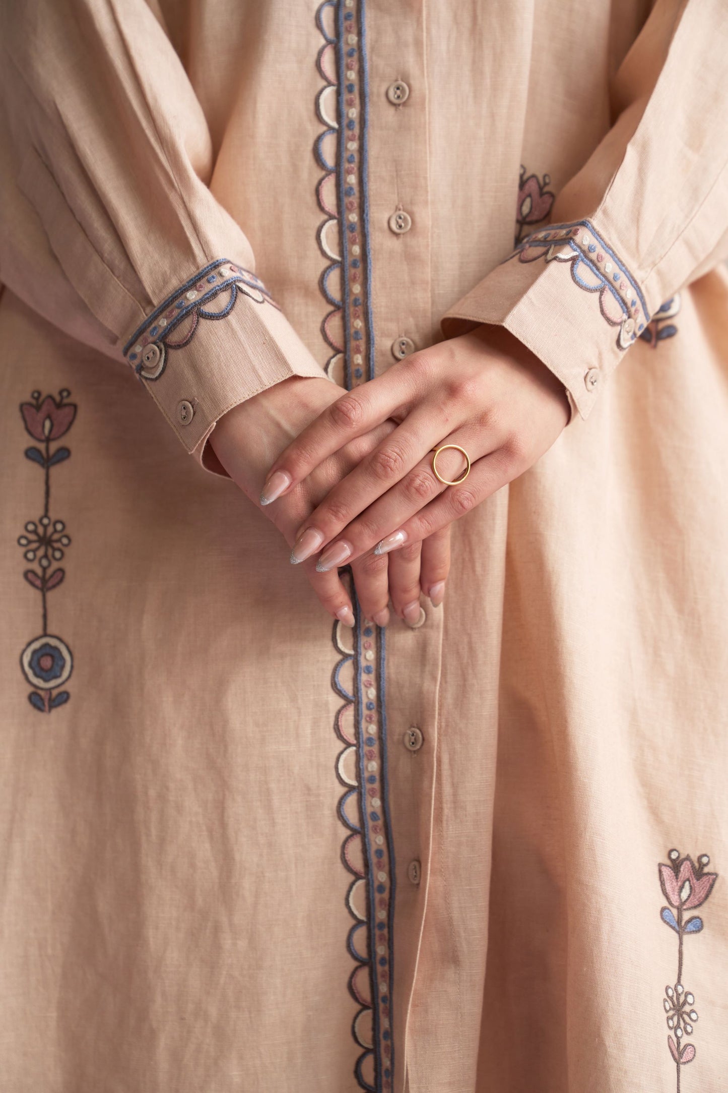 Linen Kaftan/Pink Tint