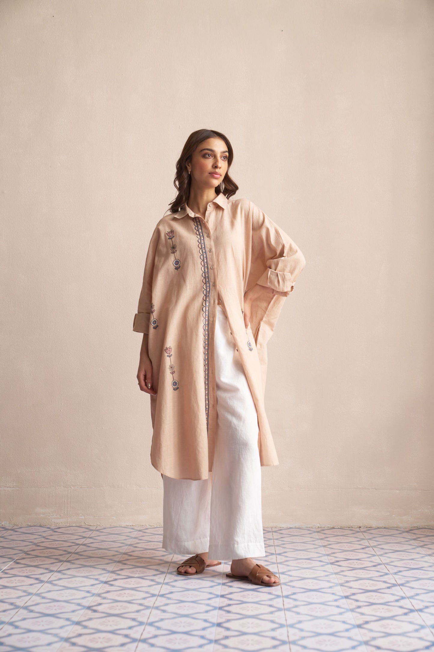 Linen Kaftan/Pink Tint