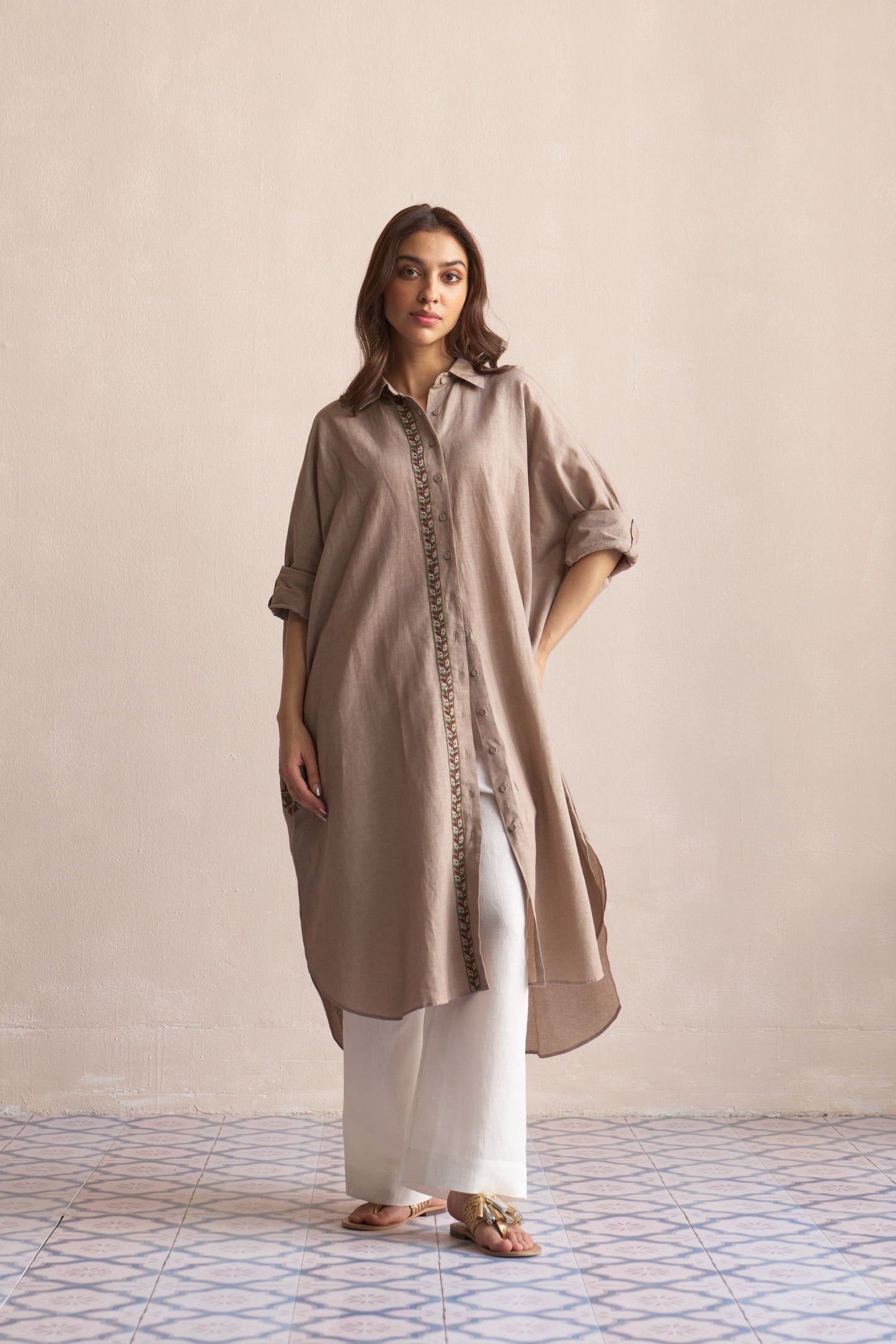 Linen Kaftan/Pure Cashmere