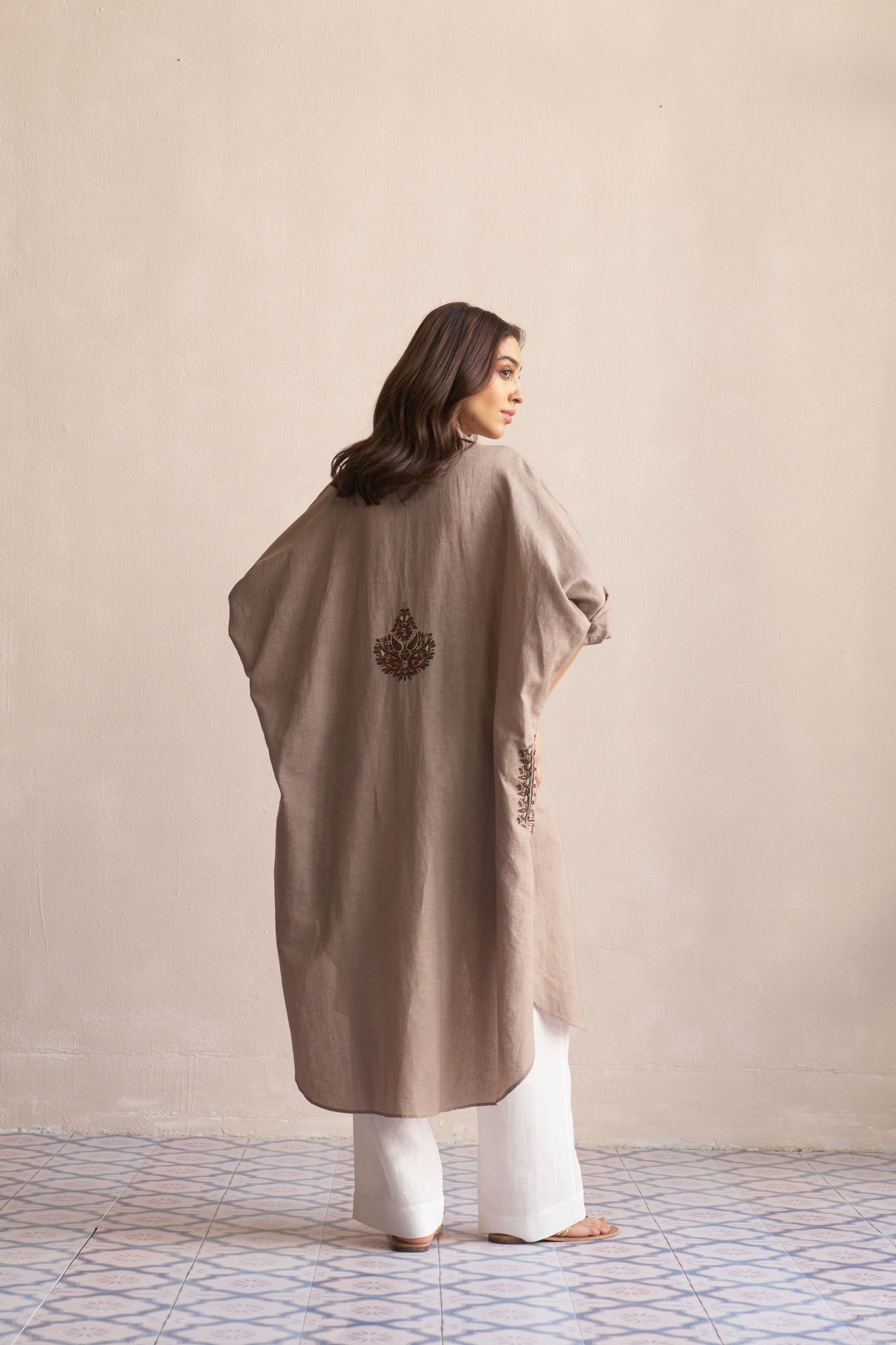 Linen Kaftan/Pure Cashmere