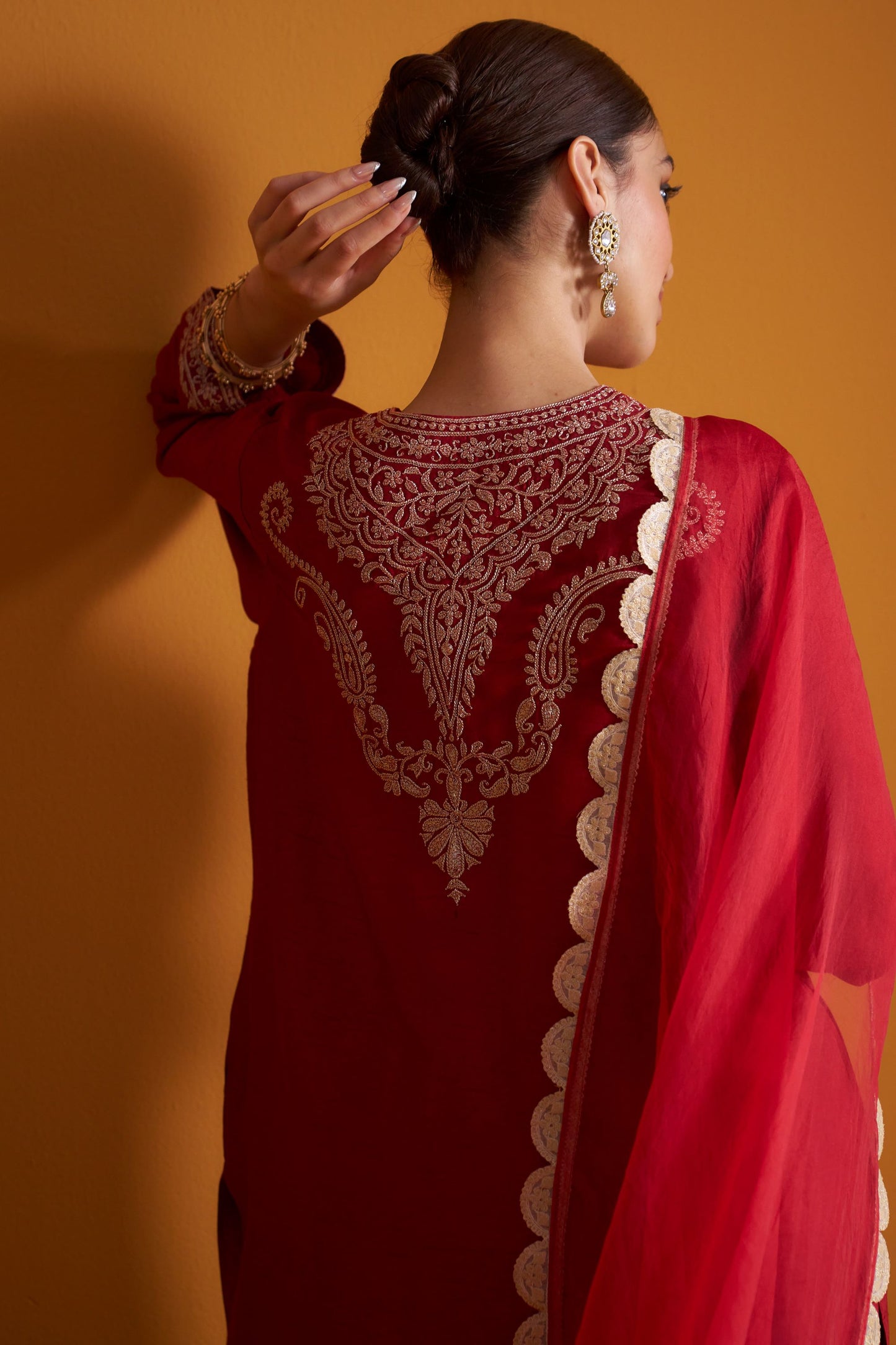 Dupion Kurta Set - Tilla/Samba
