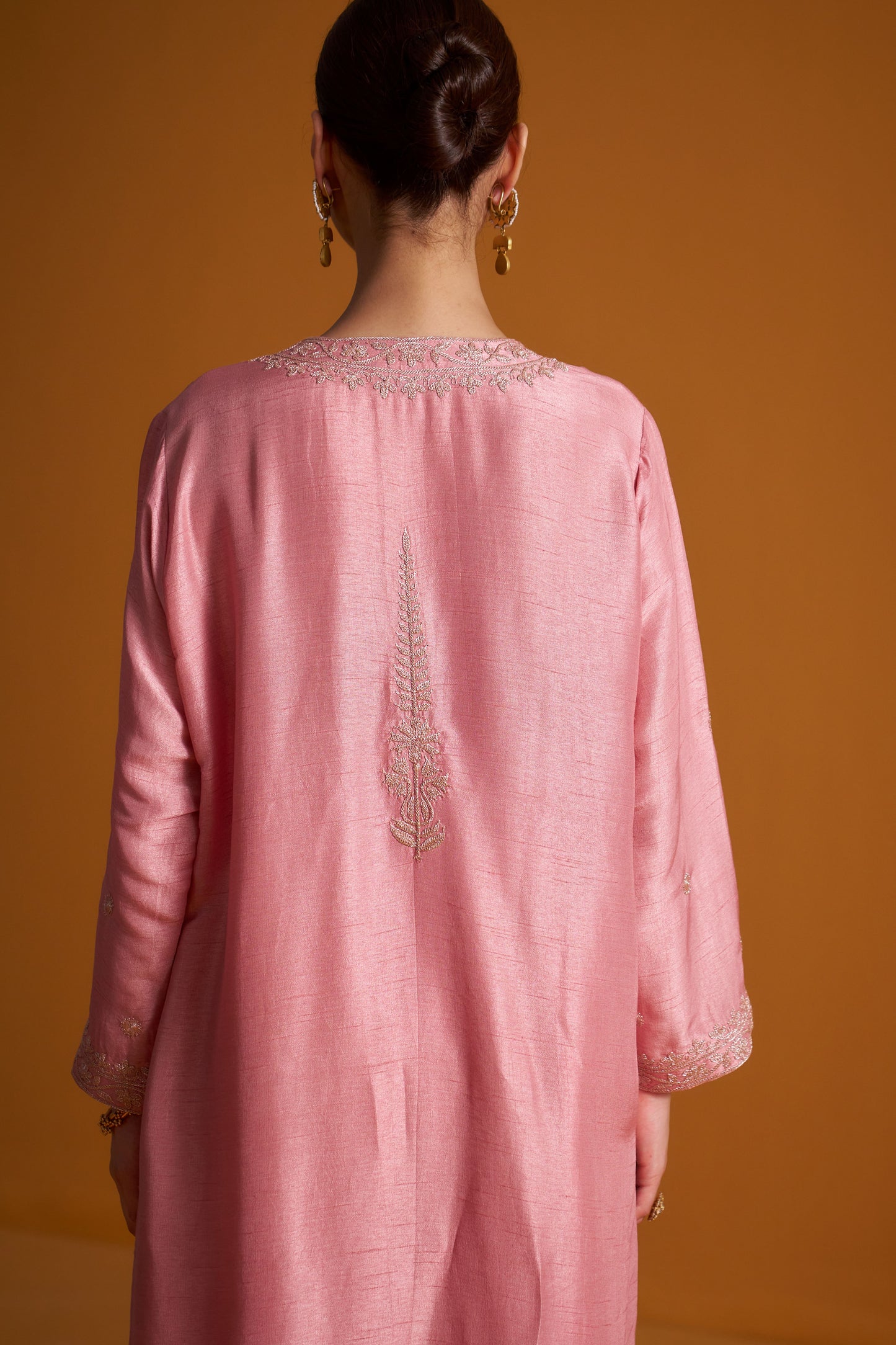 Dupion Kurta Set - Tilla/Blush