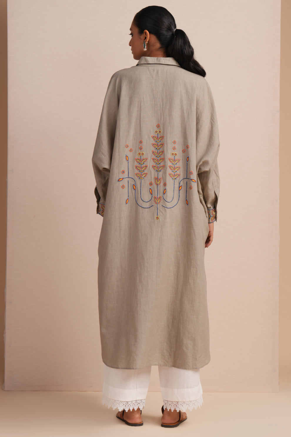 Linen Elm Kaftan Set