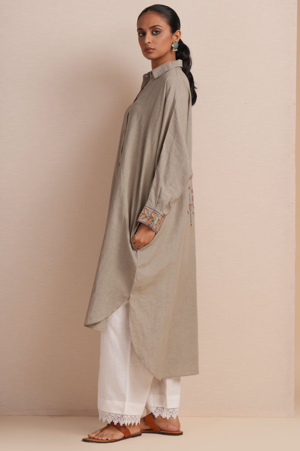Linen Elm Kaftan Set