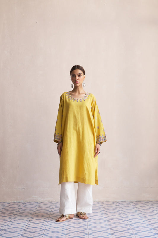 Linen Pheran/Lemon Drop