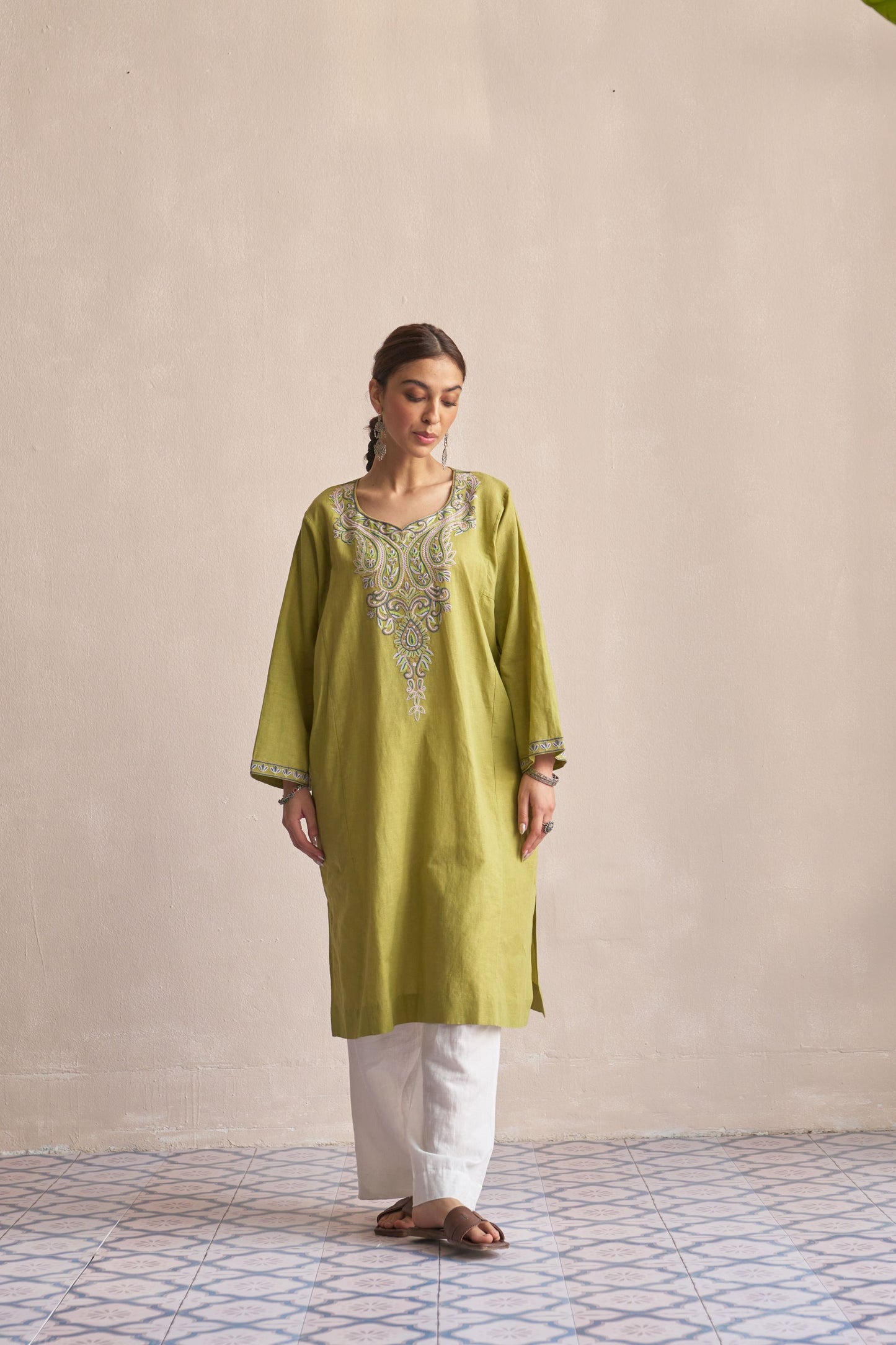 Linen Pheran/Nile
