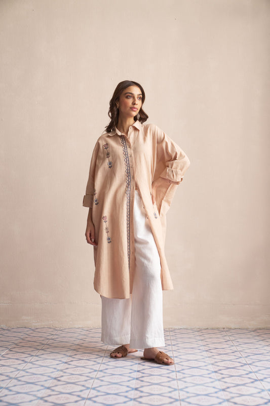 Linen Kaftan/Pink Tint