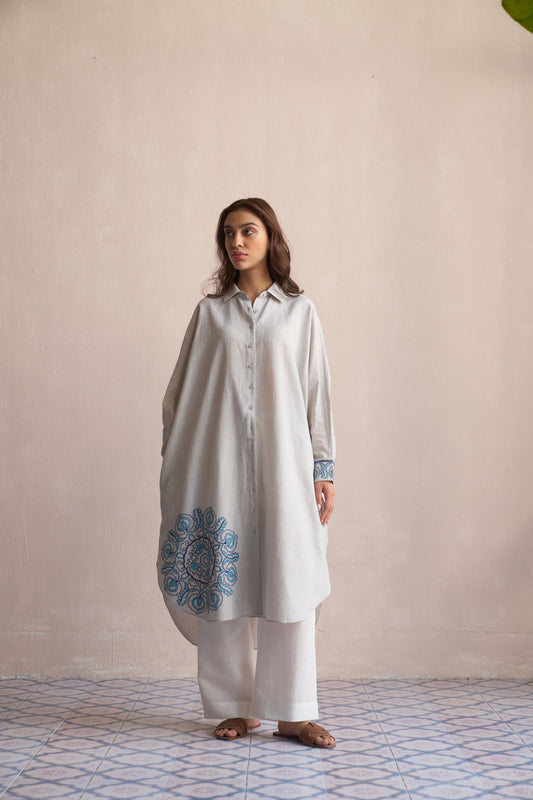Linen Kaftan/ Sprout Green