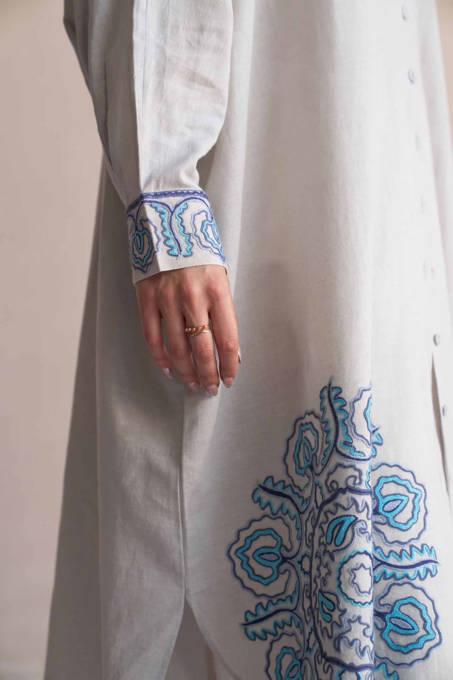 Linen Kaftan/ Sprout Green
