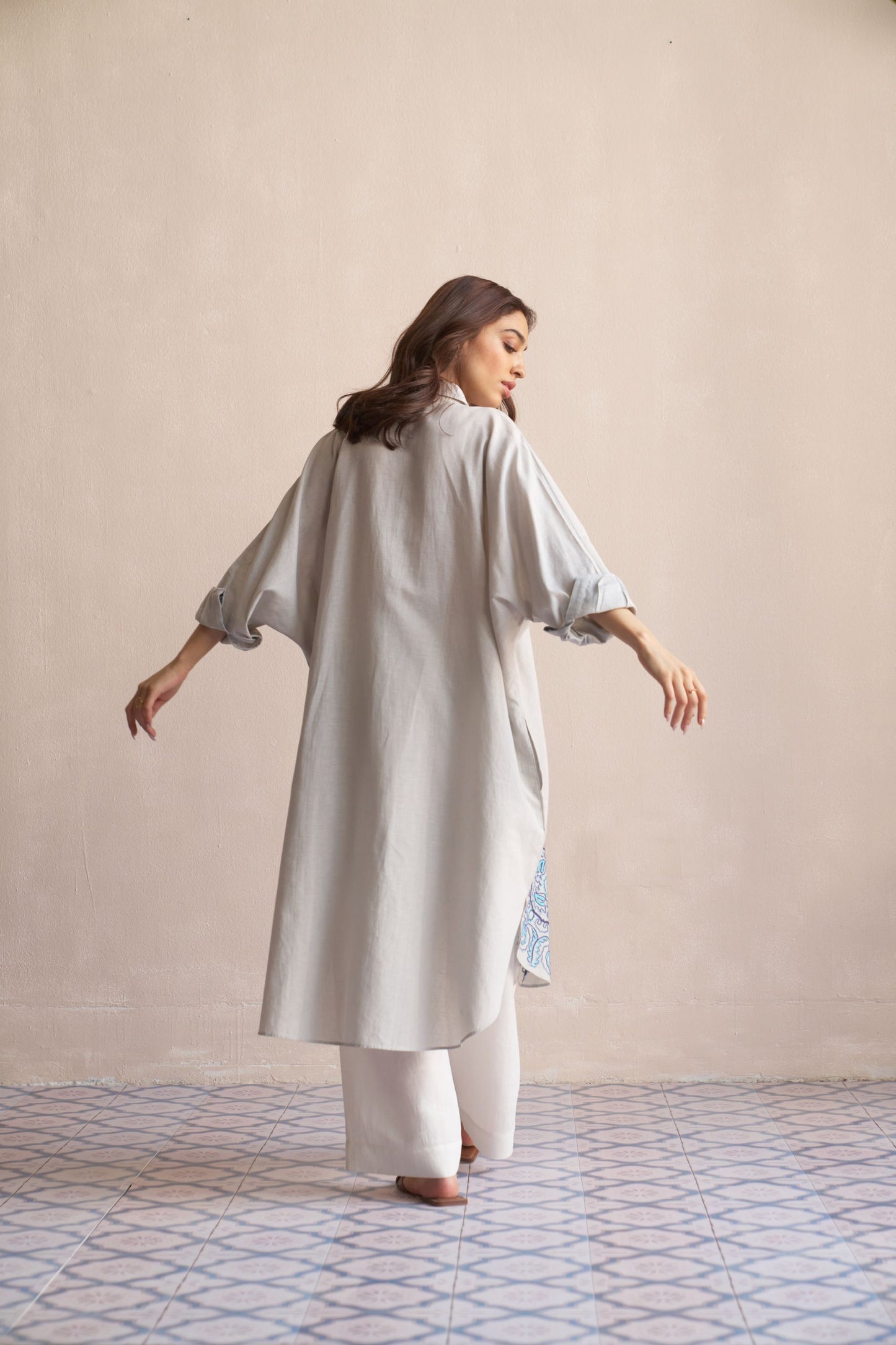 Linen Kaftan/ Sprout Green