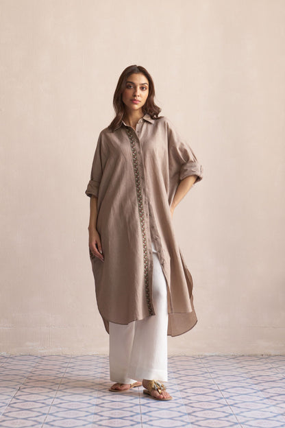 Linen Kaftan/Pure Cashmere