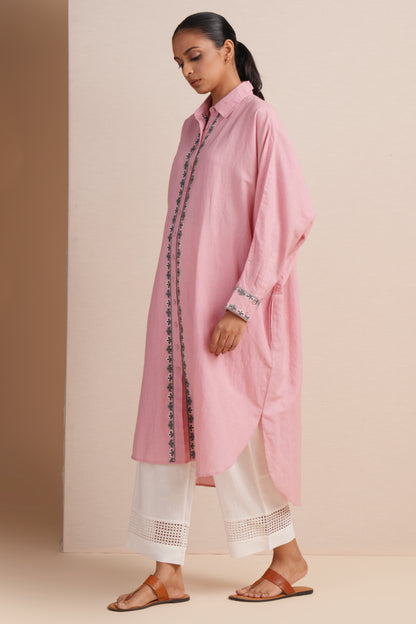 Linen Blush Kaftan Set