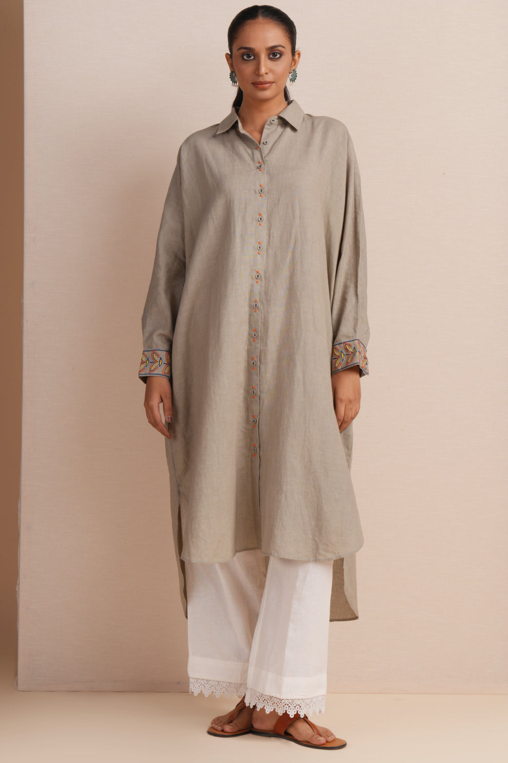 Linen Elm Kaftan Set