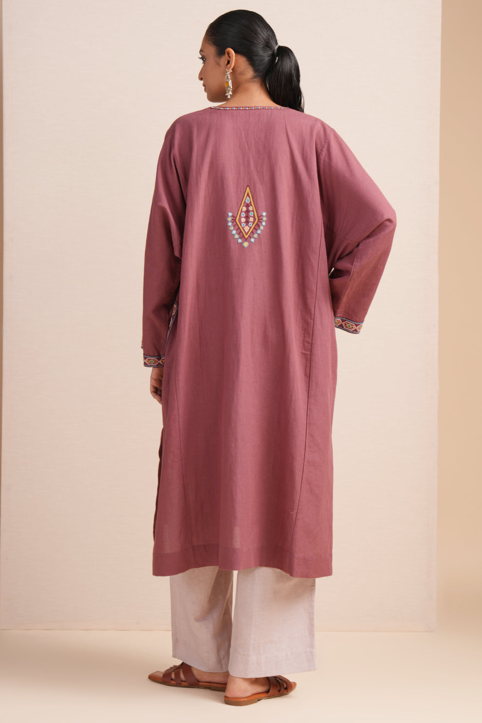 Linen Apple Butter Pheran Set