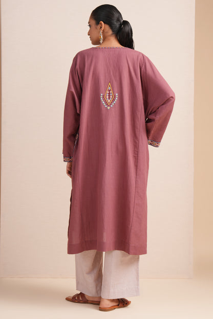 Linen Apple Butter Pheran Set
