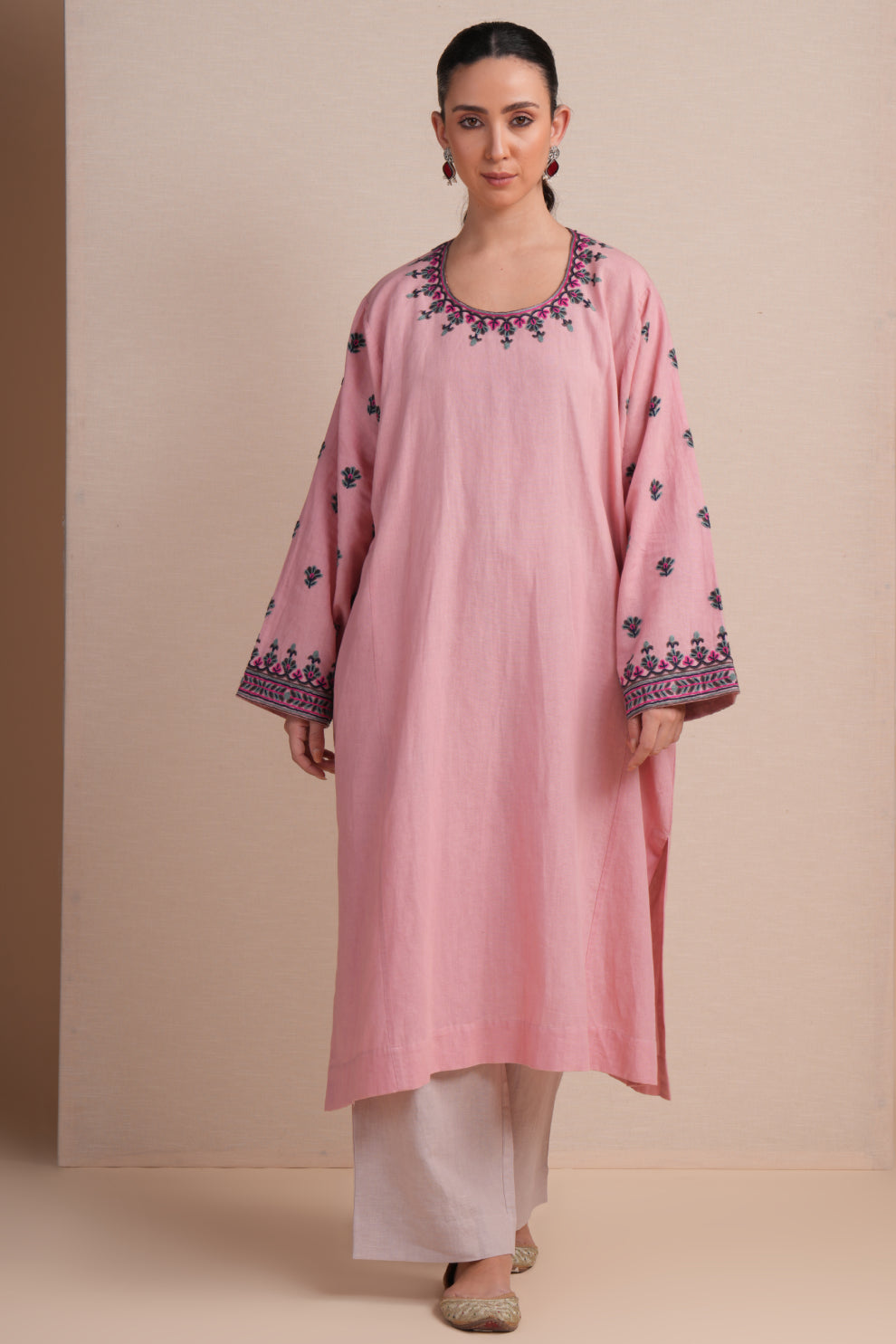 Linen Blush Pheran Set