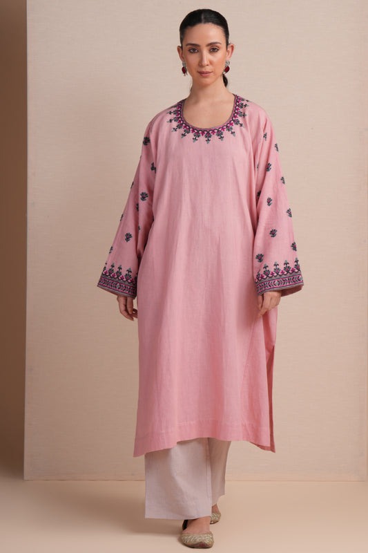 Linen Blush Pheran Set