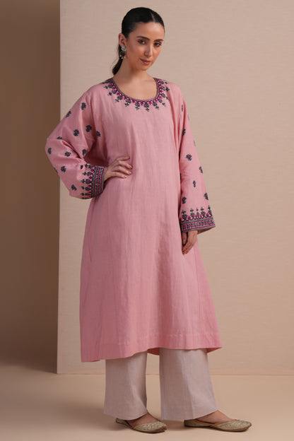 Linen Blush Pheran Set
