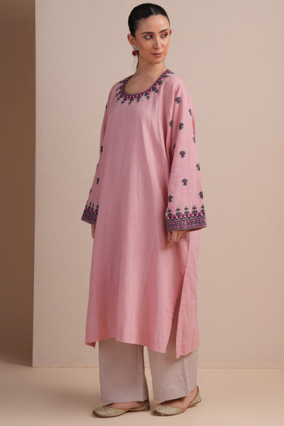 Linen Blush Pheran Set