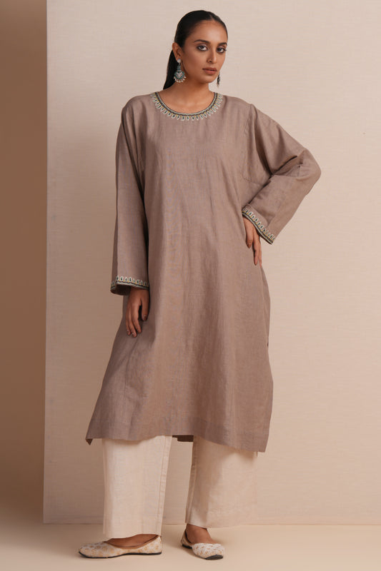Linen Portabella Pheran Set