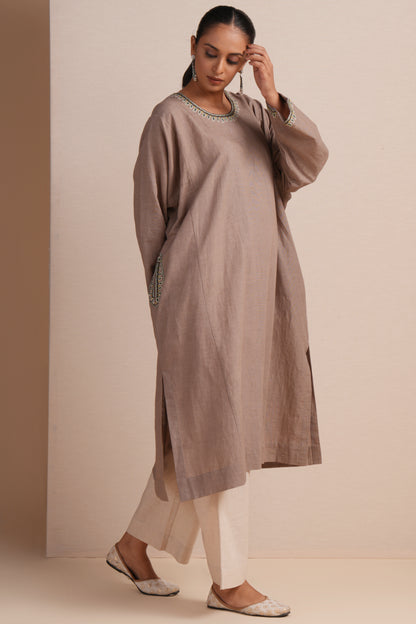 Linen Portabella Pheran Set