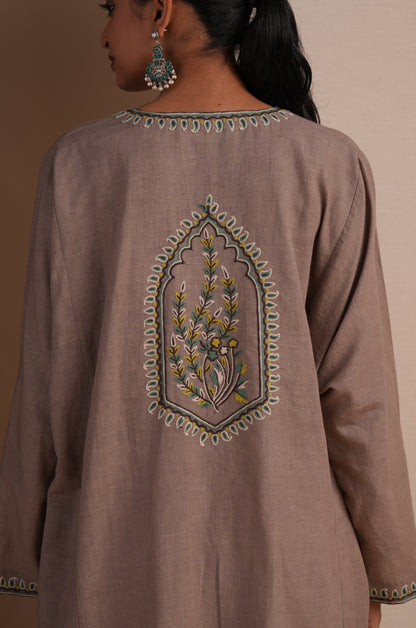Linen Portabella Pheran Set