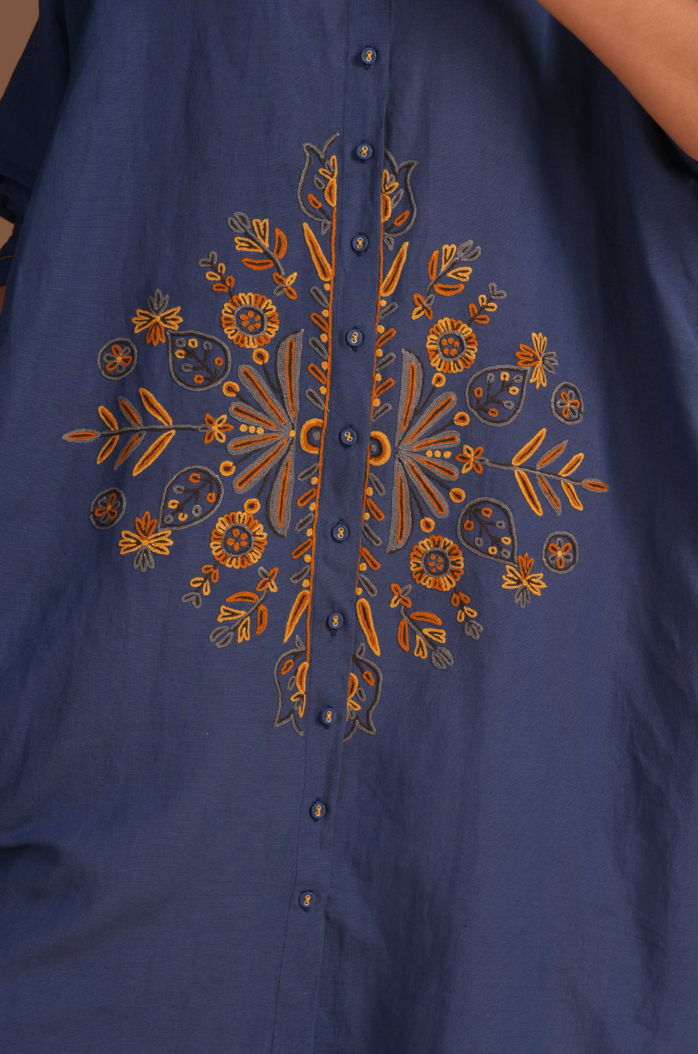 Linen True Blue Kaftan Set