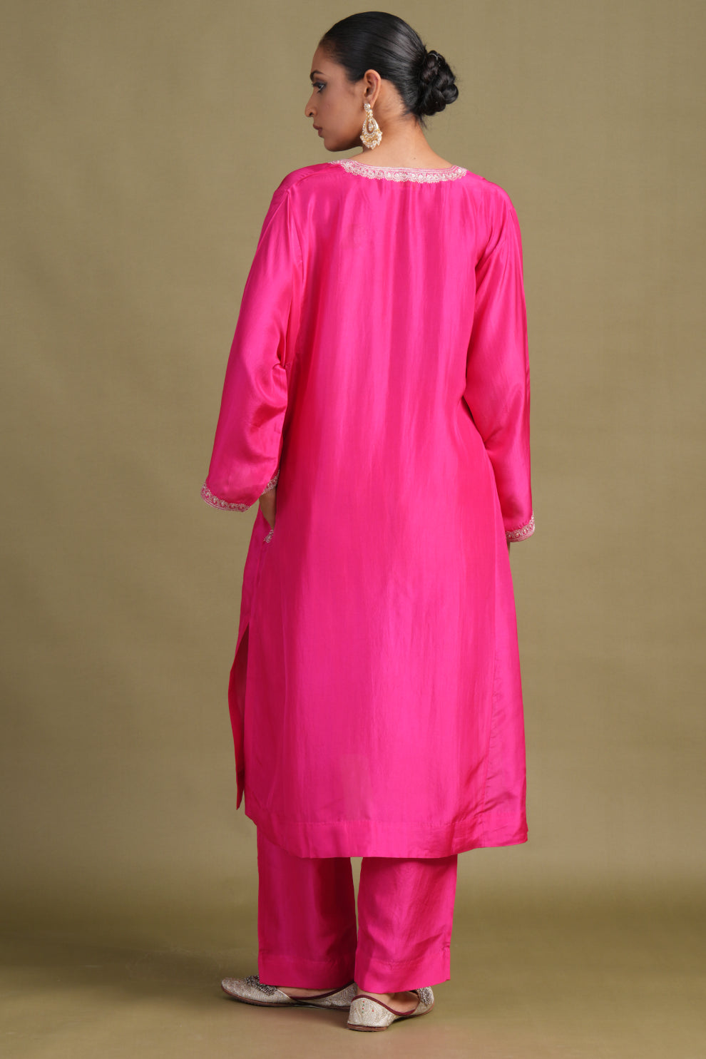 Silk fuschia Tilla Set