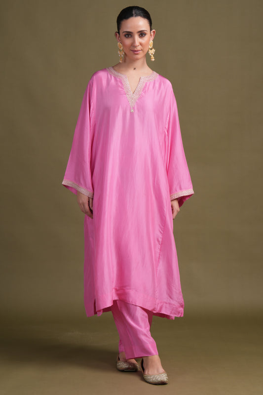 Silk Light Pink  Tilla Set