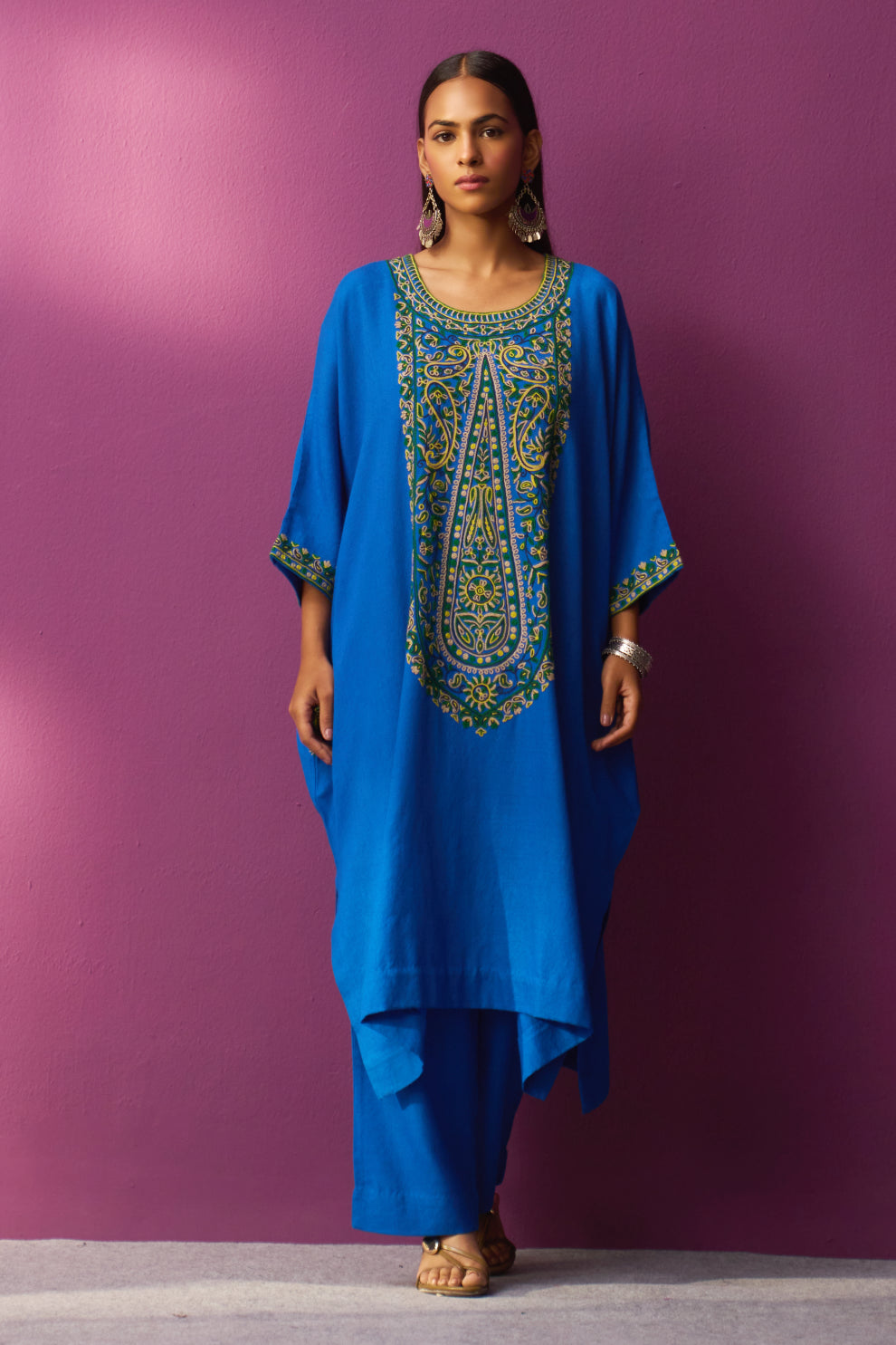 Woollen Kaftan/Aari- Blue