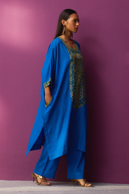 Woollen Kaftan/Aari- Blue