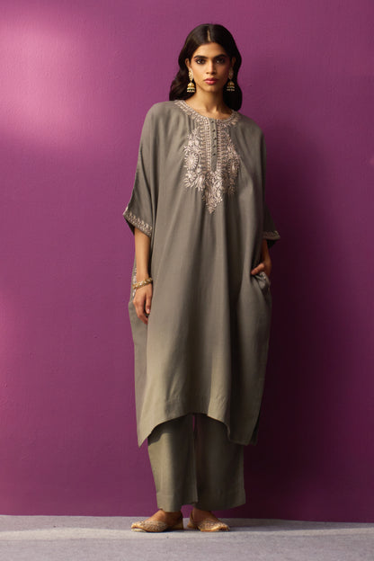 Woollen Kaftan/Tilla- Gray