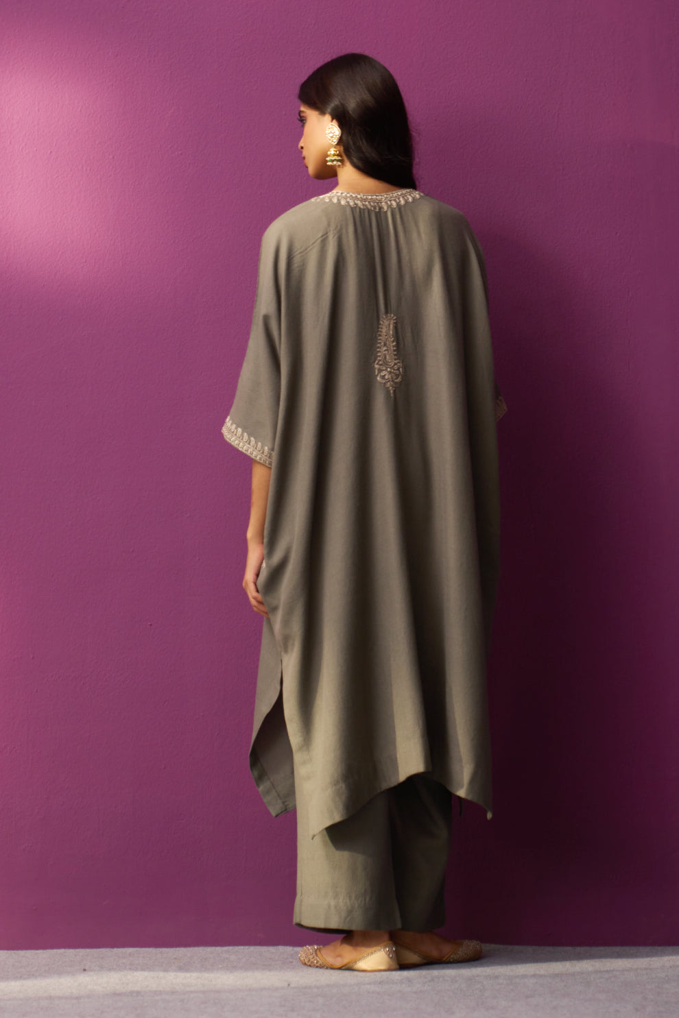 Woollen Kaftan/Tilla- Gray