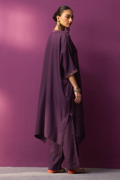 Woollen Kaftan/Aari - Mauve