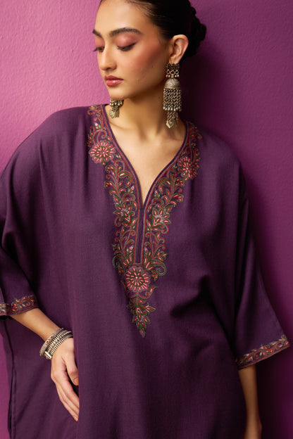 Woollen Kaftan/Aari - Mauve