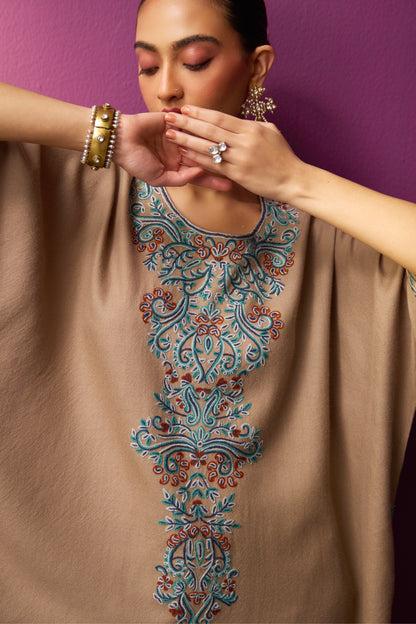 Woollen Kaftan/Aari - Khakhi