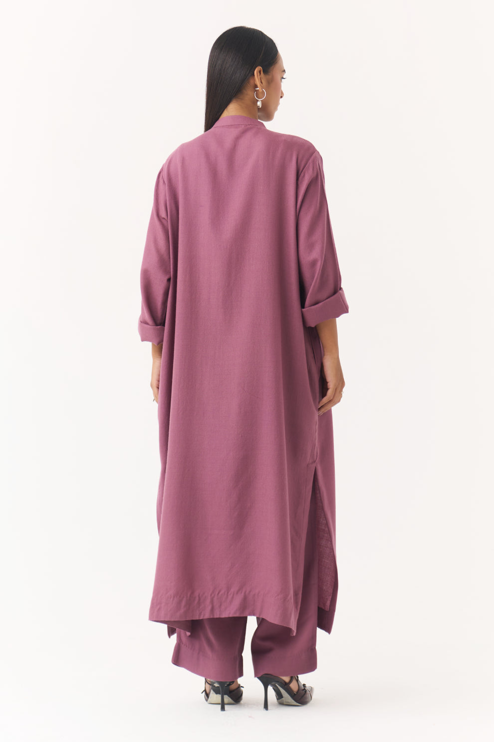 Woollen Co-ord Set - Rose Taupe