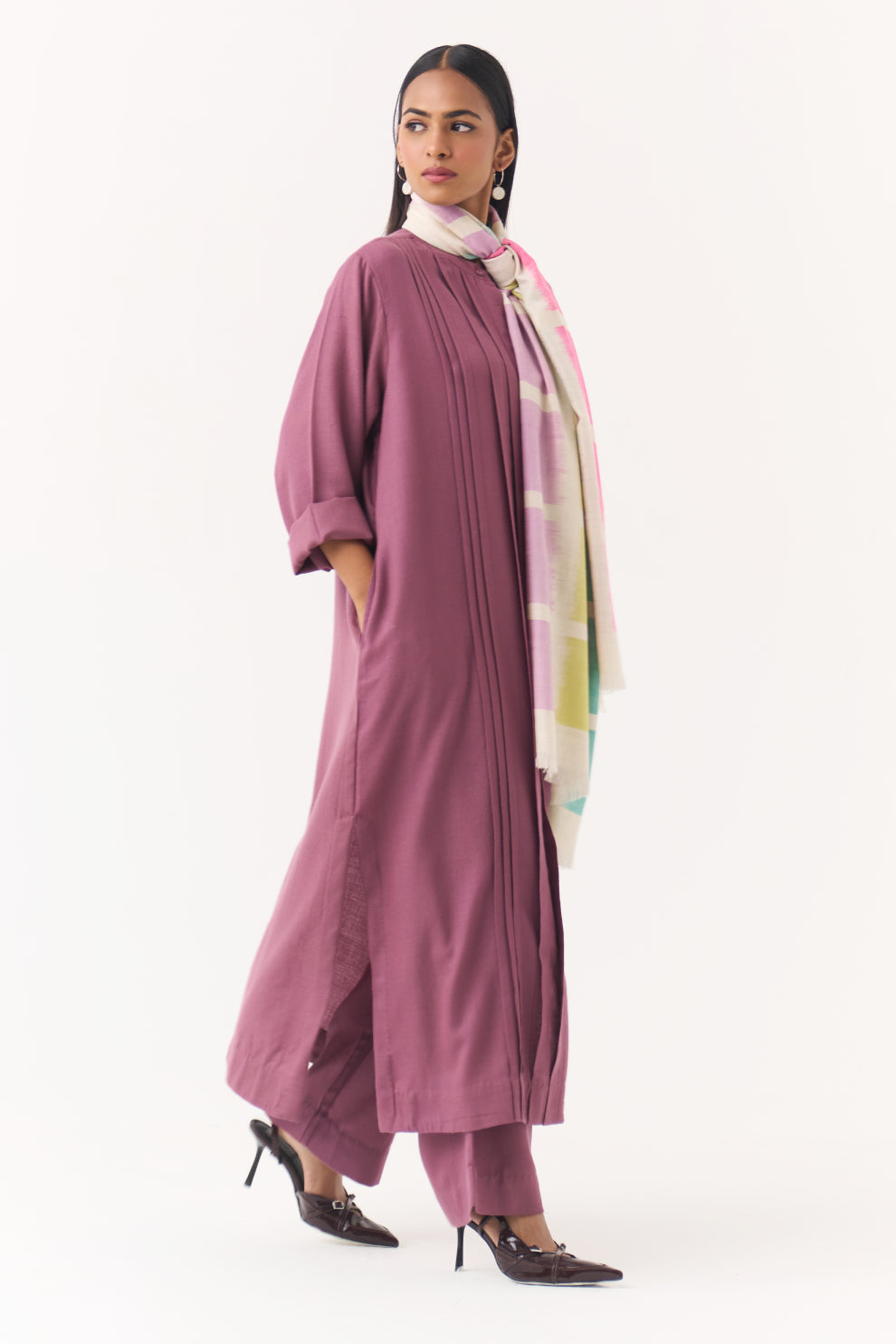 Woollen Co-ord Set - Rose Taupe