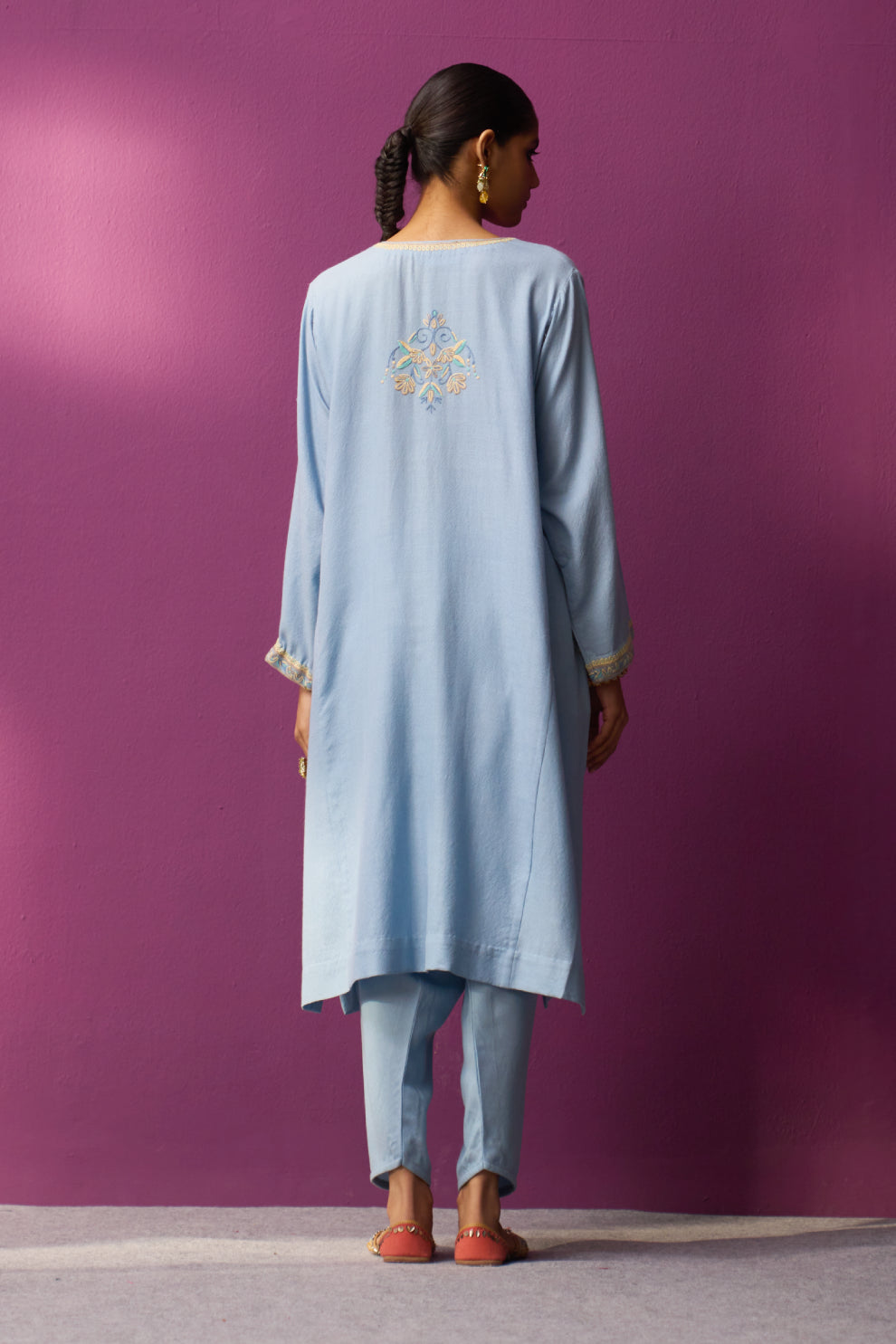 Woollen Pheran Set/Aari - Sea Angle