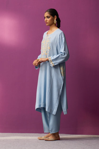 Woollen Pheran Set/Aari - Sea Angle