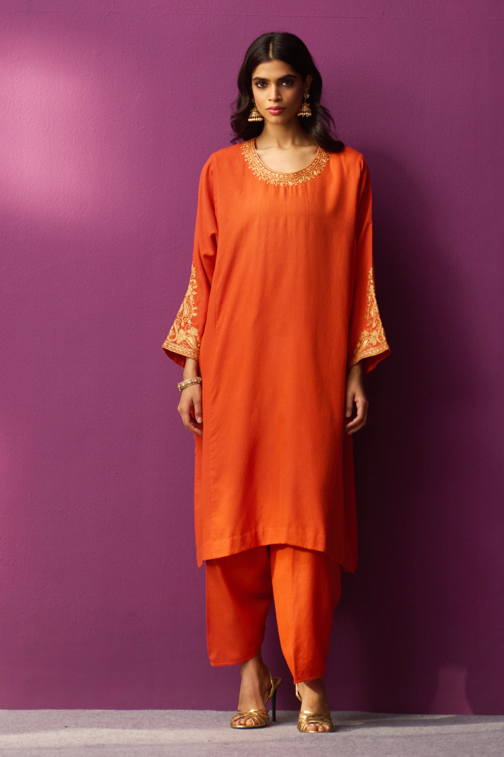 Woollen Pheran Set/Tilla - Tigerlily