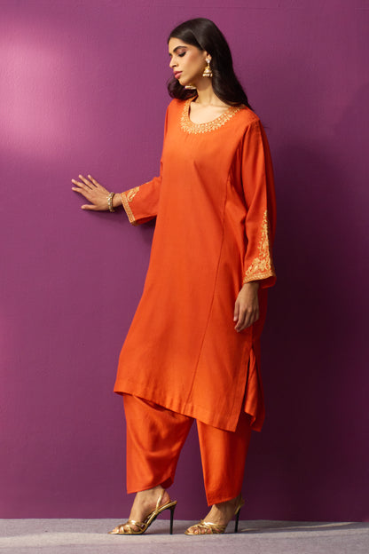 Woollen Pheran Set/Tilla - Tigerlily