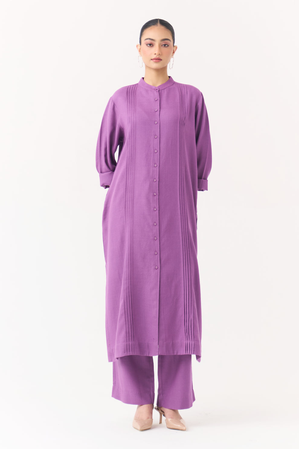 Woollen Co-ord Set - Violet