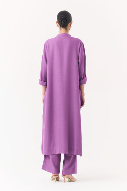 Woollen Co-ord Set - Violet