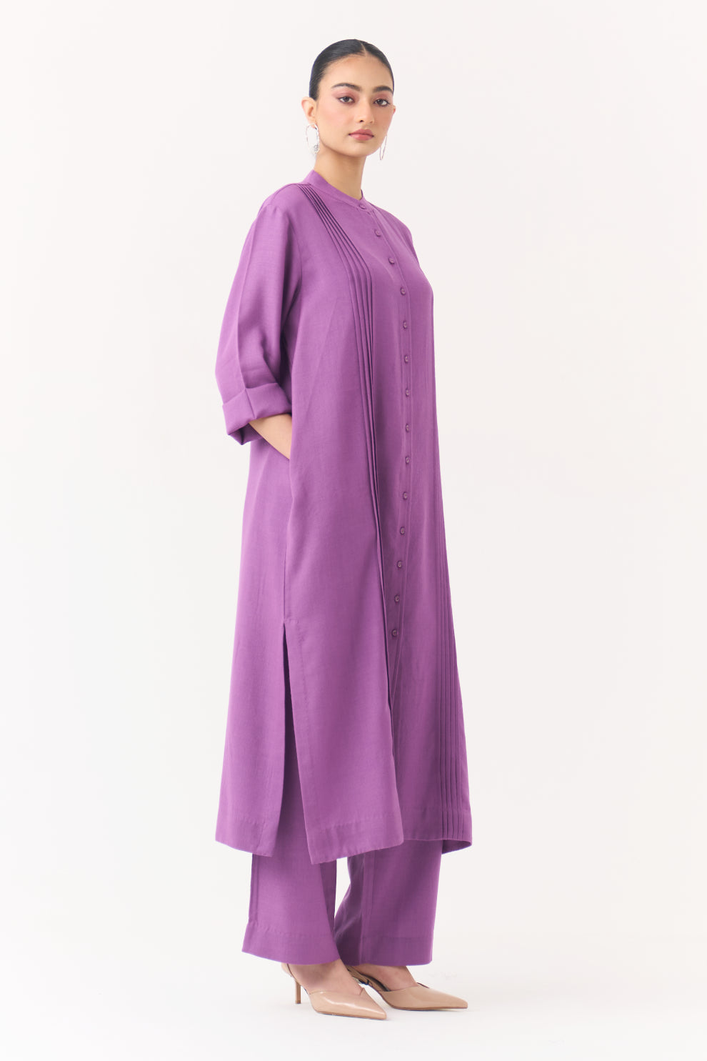 Woollen Co-ord Set - Violet