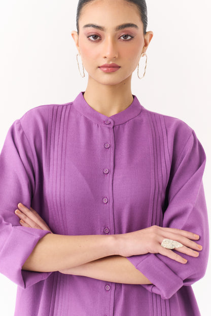 Woollen Co-ord Set - Violet