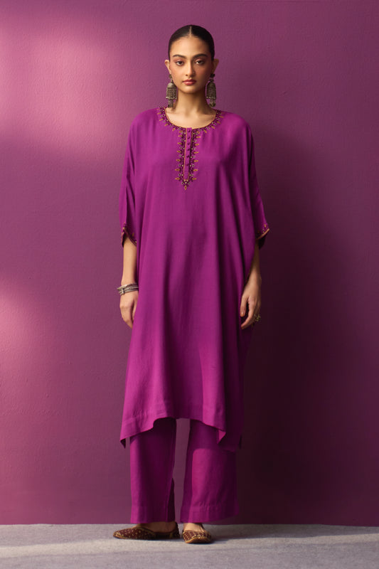 Woollen Kaftan/Aari- Voilet